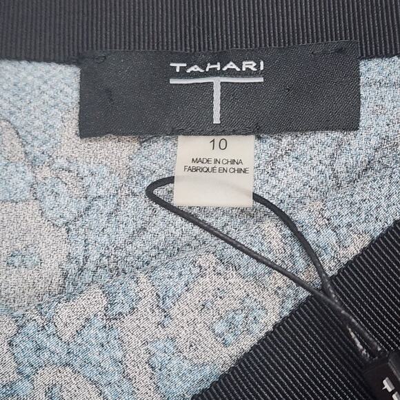 T Tahari Blue with Black‎ Lace Floral Maxi Skirt Size 10 - NWT - Picture 5 of 7